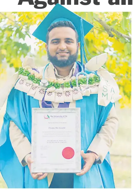  ?? Picture: BALJEET SINGH ?? Dr Osama Bin Khalid at his recent graduation ceremony.