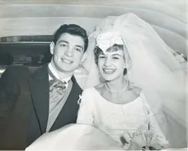  ?? COURTESY ?? A wedding photo of Frank and Annette Velleggia from November 1960. Brendon Hudson, grandson of Frank Velleggia, the former owner of Velleggia’s in Little Italy, will reopen the restaurant in Cross Street Market.