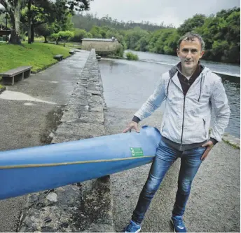  ?? [P. RODRÍGUEZ] ?? José Ramón Mato, presidente del Club de Piragüismo Ribeiras do Tambre, con sede en Tapia