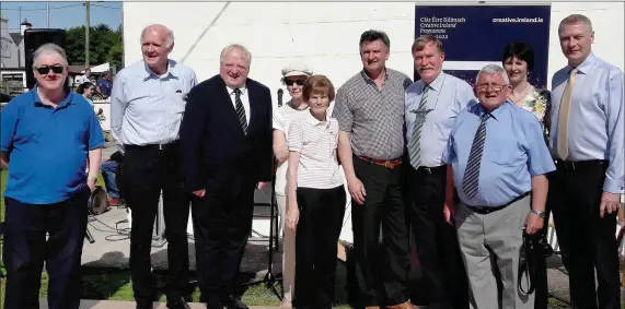  ??  ?? Gerry Healy, Matt Brennan, Eaman Scanlon TD, Joan Durcan, Cllr. Margaret Gormley, Cllr. Michael Clarke, Cllr. Jerry Lundy, Sean Owens, Mary Wimsey and Martin Kenny TD pictured at the Creative Ireland, Fiche Bliain ag Fás, celebratin­g 20 years of...