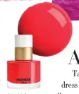  ?? ?? Les Mains Hermès Nail Enamel in Rouge Exotique, $74, Hermès Beauty