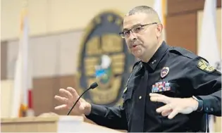  ?? RICARDO RAMIREZ BUXEDA/ORLANDO SENTINEL ?? Orlando Police Chief Orlando Rolón would like to get more reimbursem­ent from Orange County Public Schools for police in schools.