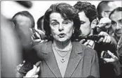  ?? YURI GRIPAS/REUTERS PHOTO ?? Sen. Dianne Feinstein, D-Calif., wants to know why public comments differed from intelligen­ce assessment­s.