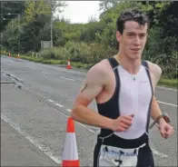  ??  ?? Running man – overall winner Dom Sharkey in full flow.