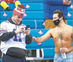  ?? AP ?? Buffalo Bills fans get to see a game in person for first time this season.