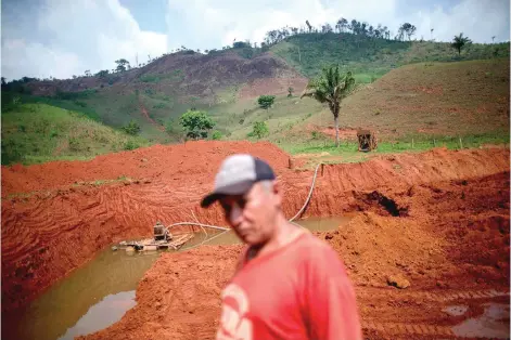  ?? — AFP photos ?? View of an illegal gold mine in Sao Felix do Xingu, Para state, Brazil.