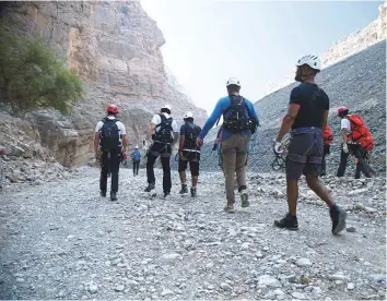  ??  ?? Ras Al Khaimah Police have urged trekkers and thrill seekers to coordinate with them before setting out on an adventure trip to the emirate.