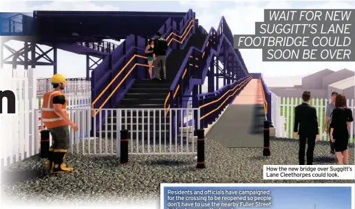  ??  ?? How the new bridge over Suggitt’s Lane Cleethorpe­s could look.