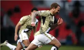  ?? Photograph: Tim Goode/PA ?? James Coppinger celebrates after scoring a 102nd-minute equaliser for Doncaster in a 3-3 draw with Hull on 20 February.