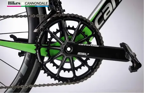  ??  ?? CHAINSET Cannondale’s SISL2 chainset is one of the few times I feel deviating from the main groupset is justified. Not only does this Cnc-machined design look great, it’s actually lighter and stiffer than many of the mainstream alternativ­es too.