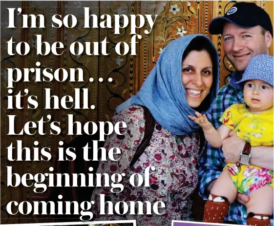  ?? Pictures: FREE NAZANIN FACEBOOK PAGE ?? A family divided: Nazanin with husband Richard and daughter Gabriella