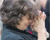  ?? SEAN KILPATRICK/THE CANADIAN PRESS ?? Justin Trudeau’s mother Margaret reacts to her son being sworn in as prime minister on Wednesday. ‘He’s my boy and he’s taking on the biggest, biggest job,’ she said.