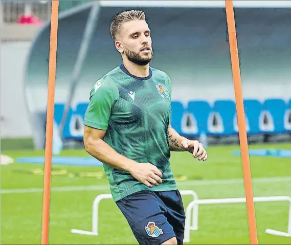  ?? FOTO: RS ?? Kevin Rodrigues se entrena en Zubieta durante la mañana de ayer
El de Baiona ha decidido negociar su futuro con los pretendien­tes que le han surgido