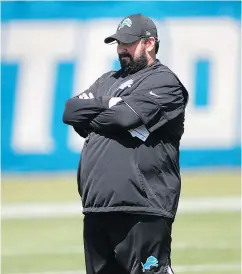  ?? — THE ASSOCIATED PRESS ?? Detroit Lions head coach Matt Patricia is adjusting to his new role after six seasons as the defensive co-ordinator with the New England Patriots.