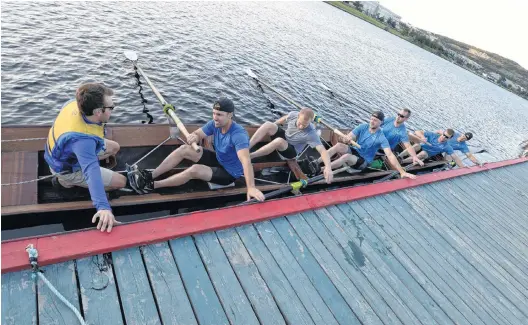  ?? KEITH GOSSE/THE TELEGRAM ?? The coach of the Outer Cove senior men’s crew says moves to standardiz­e equipment in the racing shells at the Ragatta are causing major problems for crews.