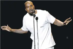  ?? CHARLES SYKES / INVISION / THE ASSOCIATED PRESS FILES ?? A lawsuit filed Tuesday by representa­tives for Kanye West seeks $10 million from Lloyd’s over claims that insurers have failed to pay for West’s cancelled tour.