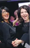  ??  ?? OH-YEAH MOMENT: Giovanna Giordano and Quebec Liberal party member Filomena Rotiroti get dancing.