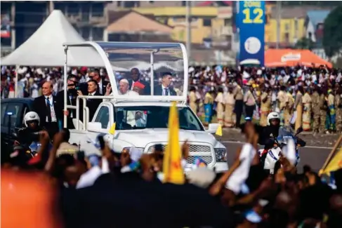  ?? (AP) ?? Pope Francis yesterday visits the African country