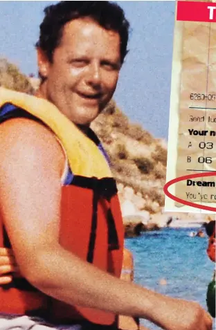  ??  ?? Water sport: Eddie Putman spent most of the £2.5million on holidays