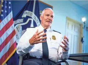  ?? J. SCOTT APPLEWHITE/AP ?? “We have never had the level of threats against members of Congress that we’re seeing today,” U.S. Capitol Police Chief Tom Manger said.