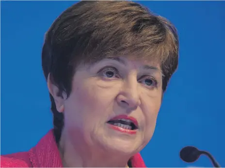  ?? Reuters ?? IMF chief Kristalina Georgieva said digital money could support economic activity in developing countries