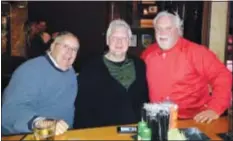  ?? SUBMITTED PHOTO ?? Former Daily Times sports editor and associate editor Bob Tennant, left, seen with friends Bob Brookover and Jim ‘Boog’ Laird, right, leaves a legacy of mentorship at newspapers all around the region.