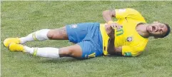  ?? Picture: AP PHOTO ?? OVER THE TOP: Neymar was blasted for his melodramat­ic tumbling in Brazil’s 2-0 triumph.