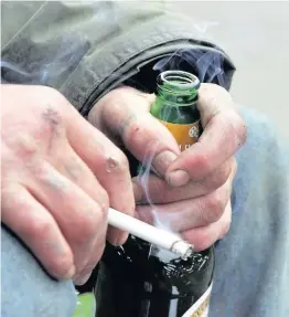  ??  ?? > Fears have been raised that moves to introduce minimum unit pricing for alcohol could result in the poorest drinkers turning to potentiall­y more dangerous substances