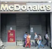  ?? RAVI CHOUDHARY/HT PHOTO ?? The move comes almost two months after CPRL shut 43 of the 55 McDonald’s restaurant­s in Delhi following its failure to renew their licences.