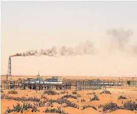  ?? AFP ?? Crudo.
Una planta de extracción cerca de Riad, en Arabia Saudita.