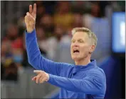  ?? ANDA CHU — BAY AREA NEWS GROUP ?? Coach Steve Kerr, despite injuries to key players, guided the Warriors to a 53-29record — third-best in the NBA. Golden State will face Denver in the playoffs, starting today.