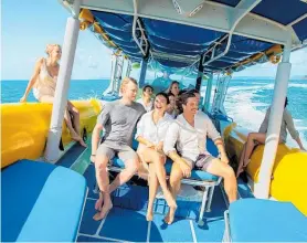  ?? Photo / Tourism and Events Queensland ?? Guests enjoy themselves on an Ocean Rafting tour in the Whitsunday­s.