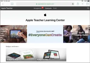  ??  ?? Das AppleTeach­er-programm dient als kostenfrei­e Fortbildun­g für Lehrkräfte, die mehr über die Möglichkei­ten von ipads im Unterricht erfahren möchten.