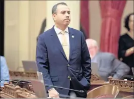  ?? Steve Yeater Associated Press ?? SEN. TONY Mendoza (D-Artesia) announced he will take a leave of absence during an investigat­ion into sexual misconduct allegation­s against him.