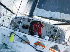  ??  ?? Et de 5 !
Pour son 5e Vendée Globe, le navigateur a atteint les Sables d’Olonne en 4e position, le 28 janvier, après 81 jours de mer à la barre de son monocoque.