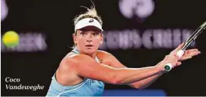  ??  ?? Coco Vandeweghe