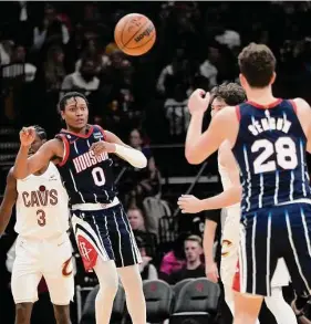  ?? Karen Warren/Staff photograph­er ?? With Jalen Green and Kevin Porter Jr. out for Friday’s game against the Warriors, rookie guard TyTy Washington Jr. could earn his first career start.