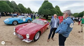  ?? ?? 2. Both winners of their category in the foreground – a 1956 Maserati A6G Zagato and behind, a 1961 Aston Martin DB4GT Zagato;
