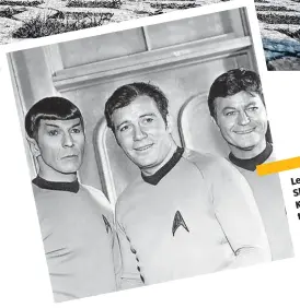  ?? [WIKIPEDIA] ?? Leonard Nimoy (Spock), William Shatner 9Kirk) and DeForest Kelley (McCoy) from the television program "Star Trek," Jan. 8, 1969.