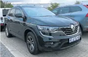  ??  ?? The new Renault Koleos was spotted in the car park at the SA Car of the Year function but Renault says it is unlikely to go on sale in SA this year.