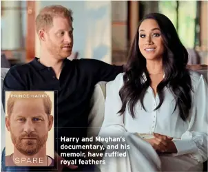  ?? ?? Harry and Meghan’s documentar­y, and his memoir, have ruffled royal feathers