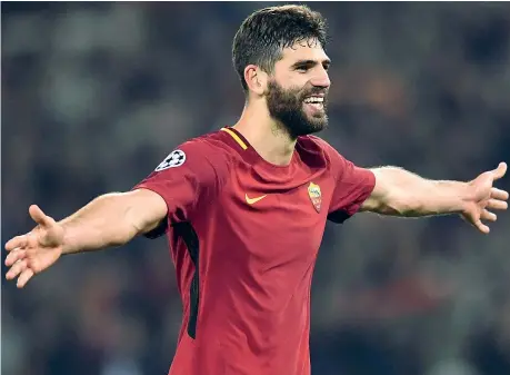  ?? (Getty Images) ?? Entusiasmo
L’argentino Federico Fazio, 31 anni, festeggia la conquista della semifinale di Champions League