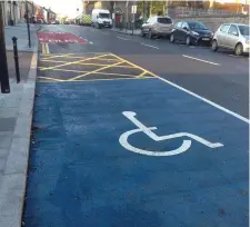  ??  ?? The properly painted parking bay in Duleek