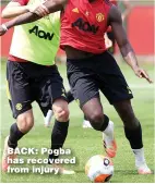  ??  ?? BACK: Pogba has recovered from injury