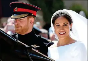  ??  ?? Meghan Markle s’est mariée avec le prince Harry le samedi 19 mai.