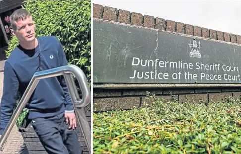  ?? ?? GUILTY: Ross Keir was jailed for 15 months at Dunfermlin­e Sheriff Court after being found guilty of assault.