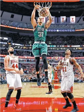  ??  ?? Gerald Green se luce con un retaque para Boston