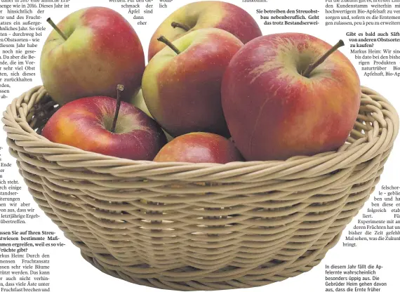  ?? FOTO: IMAGO ?? In diesem Jahr fällt die Apfelernte wahrschein­lich besonders üppig aus. Die Gebrüder Heim gehen davon aus, dass die Ernte früher beginnt als gewöhnlich.
