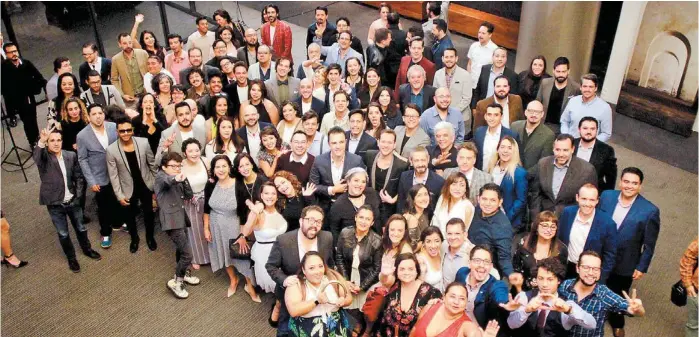  ?? ALFONSO MANZANO ?? La comunidad teatral se reunió en un desayuno como antesala de la cita en el teatro Telcel.