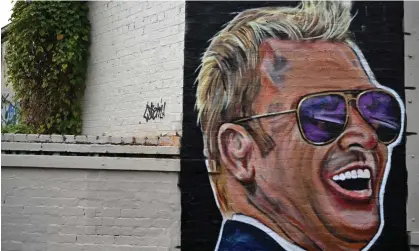  ?? Photograph: Joel Carrett/AAP ?? A mural featuring Australian cricketer Shane Warne by graffiti artist Jarrod Grech on the side of a building in Carlton, Melbourne.